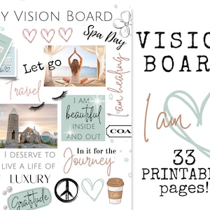 2024 Vision Board Kit, Vision Board Party Printables, Vision Board for  Women, Vision Board Photos, Vision Board for Girls, Magazine Words 