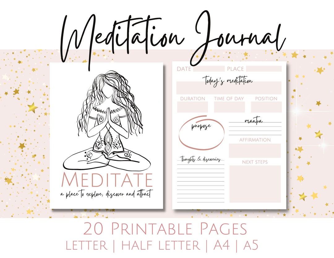 Printable Meditation Journal for Manifesting Your Dream Life - Etsy