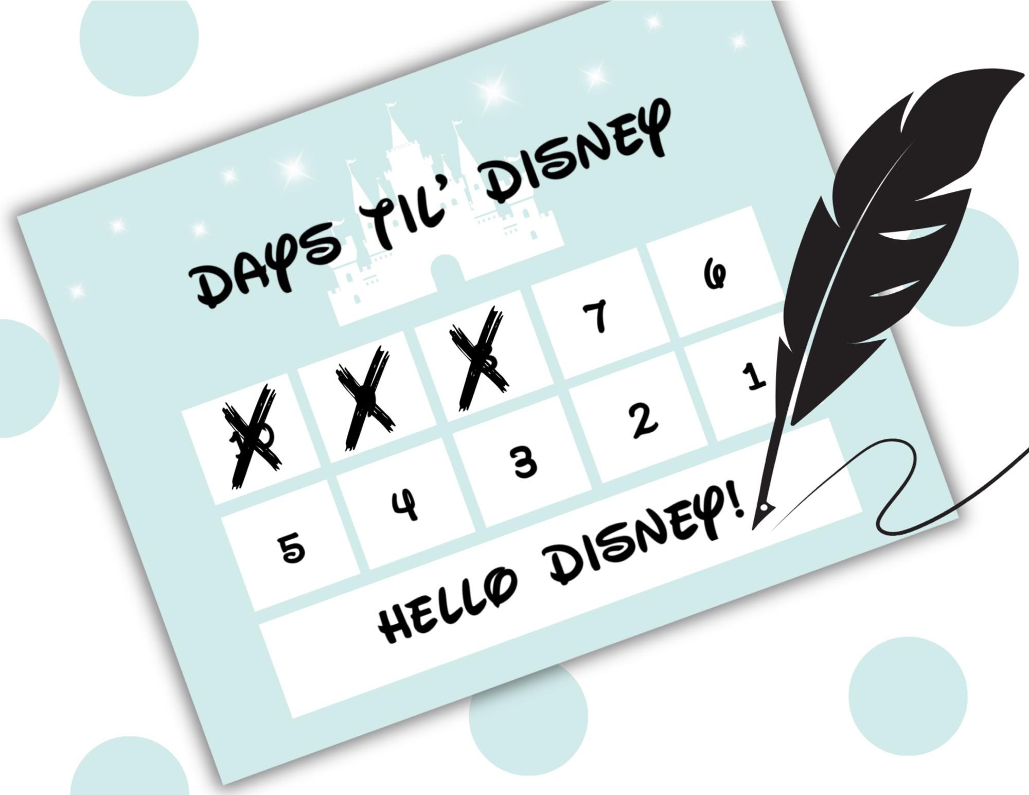 10 Day Magical Vacation Printable Countdown, Count Down the Days Until ...