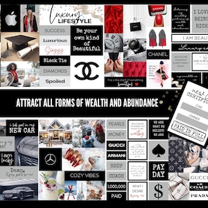 2026 Millionaire Mindset Vision Board Printable Kit With Affirmations ...