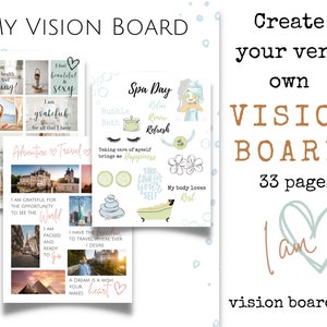 New for 2023 Vision Board Kit Printable Vision Board With - Etsy