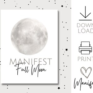 Printable Full Moon Journal Pages for Manifesting With the - Etsy