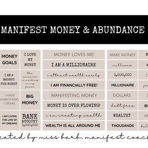 Vision Board Words Phrases and Affirmations Printable Kit for Creating ...