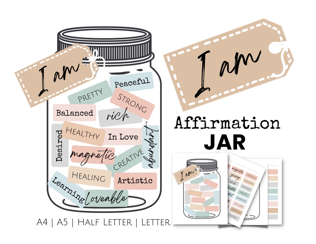 Affirmation Project for Self-love and Manifesting Rituals, Printable ...