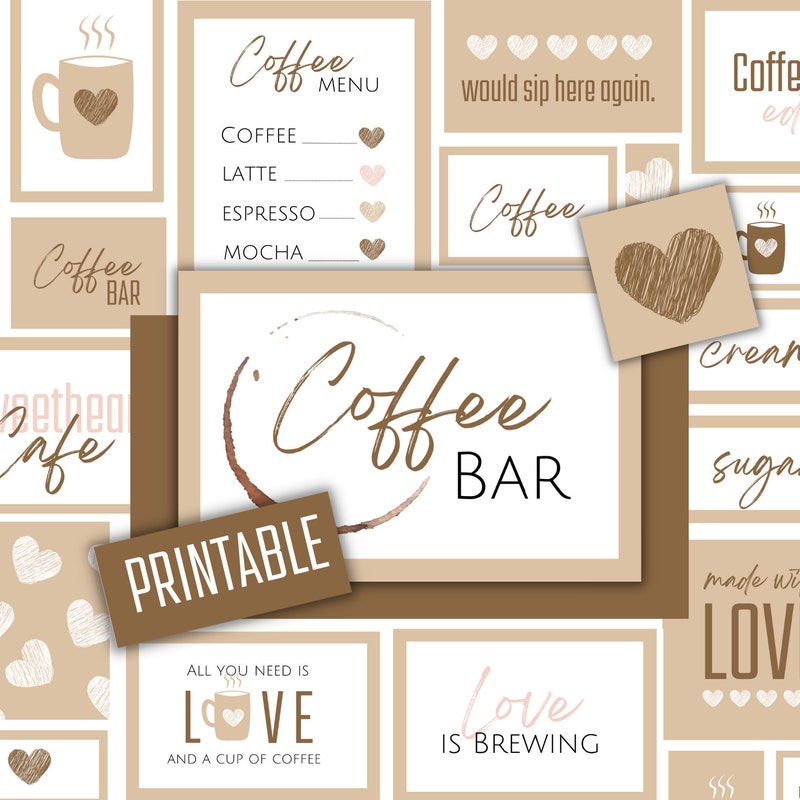 Coffee Bar Signs Etsy