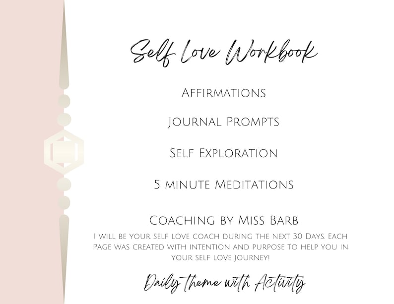 Self-love 30 Day Challenge With Printable Workbook, 30 Self Love ...
