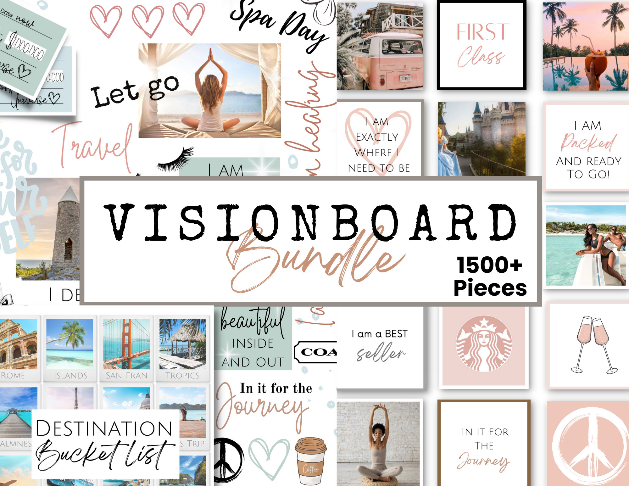 Calmoura Vision Board Kit for Adults Supplies - Vision Board Supplies Kit for Collage, Scrapbooking - Dream Board and Mood Bo