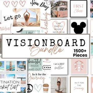 2024 Vision Board Clip Art Book: Create Your Awesome 2024 with Vision Board Supplies from 500+ Pictures, Quotes and Affirmations for Women | Reach