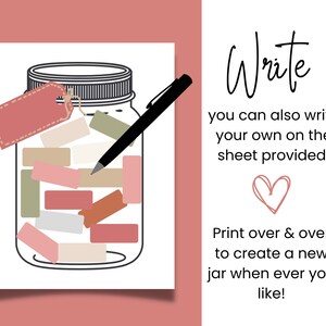 Gratitude Jar Printable, Gratitude Vision Board for Manifesting ...