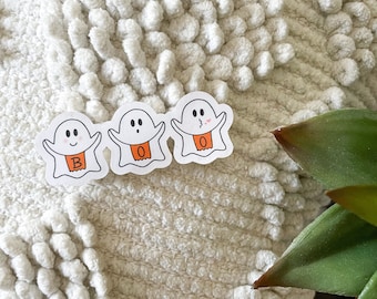 BOO! Ghosts Halloween Sticker | Waterproof Laptop, Water Bottle Decal
