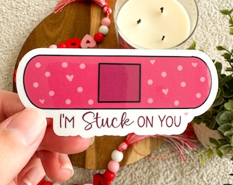 Stuck on You Bandaid Sticker | Waterproof Waterbottle, Laptop Decal