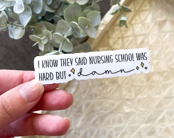 I Know They Said Nursing School Was Hard, But Damn | Nursing Student Sticker