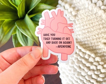 Adenrosin Sticker | Still Humor, Laptop, Wasserflasche Aufkleber