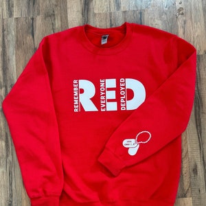 Customizable RED Friday Crewneck Sweatshirt