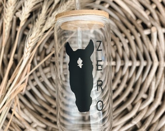 Custom Horse Iced Coffee Cup, Personalized Horse Tumbler