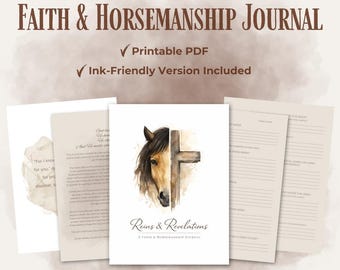 Faith & Horsemanship Journal | Christian Equestrian Printable | Christ-Centered Reflection Journal (PDF)