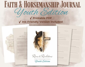 Faith & Horsemanship Journal: Youth Edition | Christian Equestrian Printable | Christ-Centered Reflection Journal (PDF)