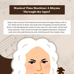 Muzikale tijdmachine: een rijm door de eeuwen heen met informatieblad en activiteitenblad