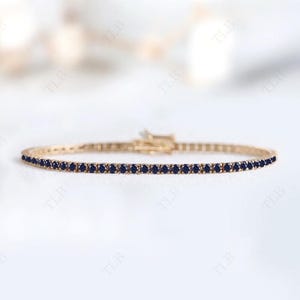 Blue Sandstone Bracelet Unique Handmade Bracelet For Women Dainty Bracelet Rose Gold Delicate Bracelet 925 Silver Sandstone Tennis Bracelet