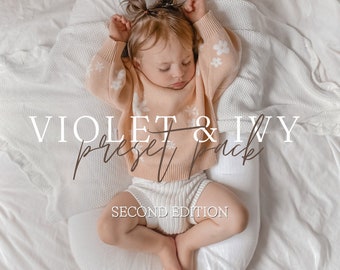 Violet & Ivy Preset Pack Edition 2 | white bright neutral Lightroom presets for influencers, bloggers, content creators and UCG