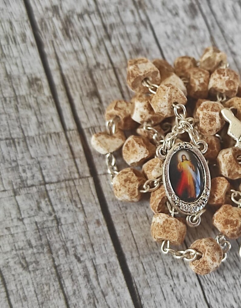 ROSARY WITH STONES Holy Spirit From Medjugorje Catholic Gifts - Etsy