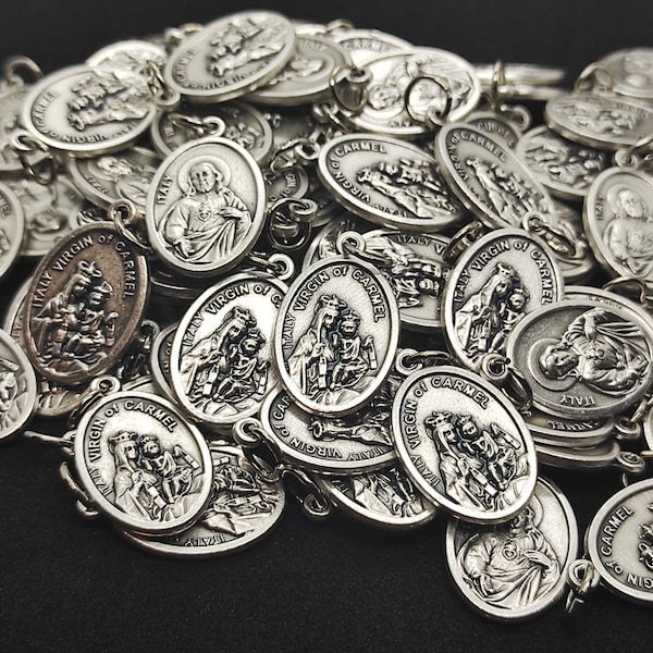 Caja de medallas escapularias 15, 25, 50, 100 piezas Medallas sagradas
