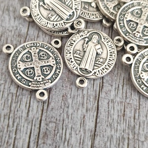 center rosary Wholesale Saint ST BENEDICT MEDALS wholesale 10, 20, 30 , 50 ,100 pcs, Holy medals, catholic medals Rosary Part