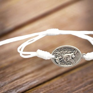 St Michael Guardian Angel Bracelet  protection medals , Police officer gift, patron saint police