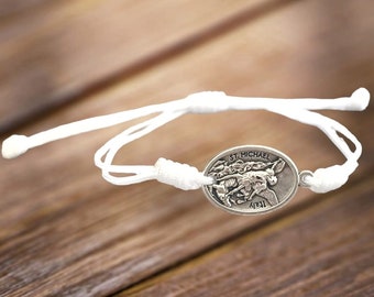 St. Michael Schutzengel-Armband Schutzmedaillen, Polizist Geschenk, Schutzpatron Polizei