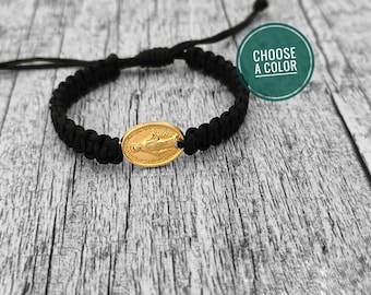 Miraculous medal bracelet for men women or kids, catholic jewelry, protection bracelet, christian gift, Virgin Mary bracelet, St Mary charm