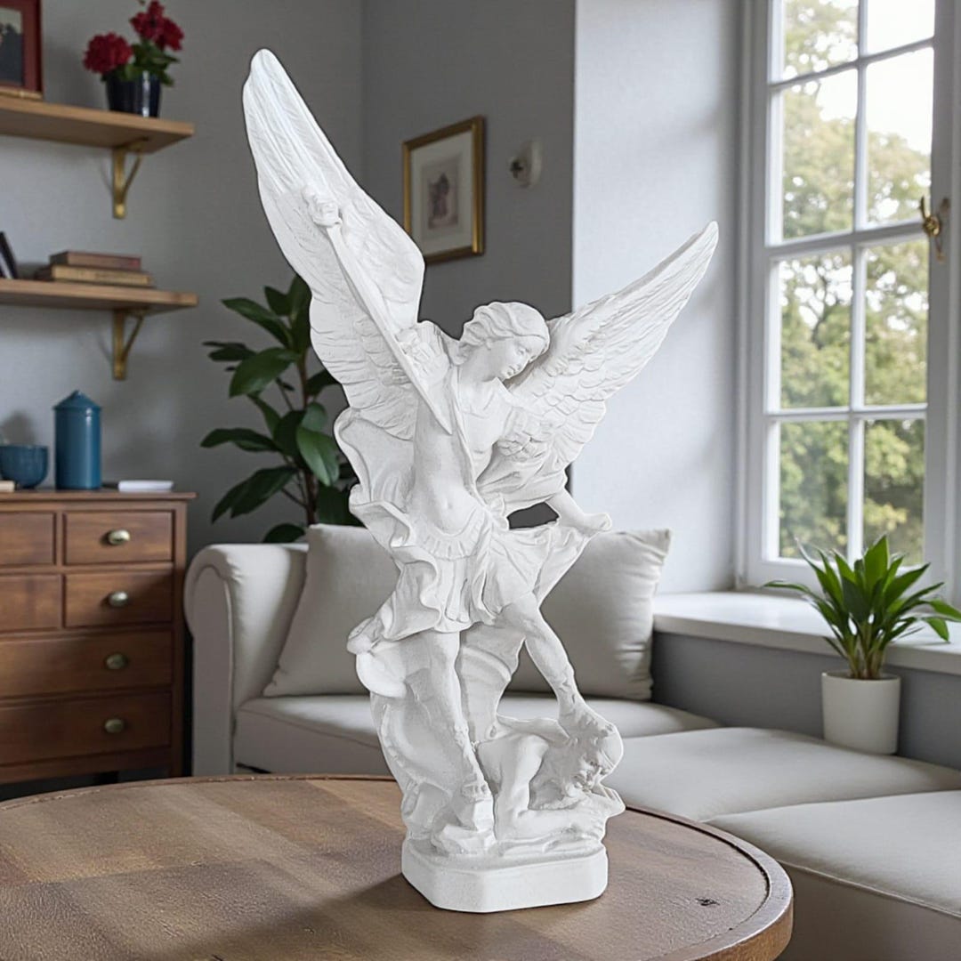 Saint St Michael Archangel Statue Sculpture 8.7 Inch - Etsy