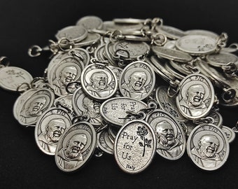 Padre Pio  Medals box 15, 25, 50 , 100 pcs Holy medals