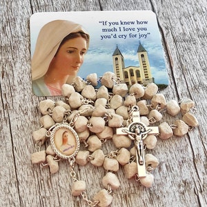 Rozenkransstenen Sint-Benedictus uit Medjugorje katholieke geschenken, religieuze sieraden Our Lady Apparition Hill