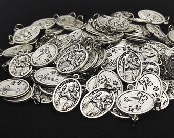 St Christopher  Medals box 15, 25, 50 , 100 pcs Holy medals