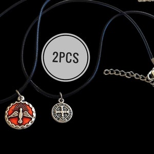 St Holy Spirit Necklace Dove Necklace  medals Medals Pendants Necklace St Benedict Medals Christian Jewelry Religious