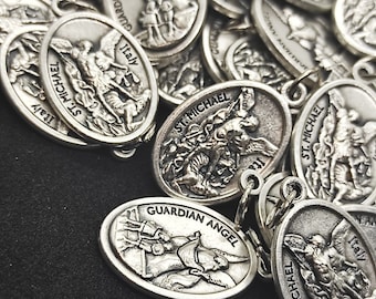 Wholesale St Michael Archangel Medals Lot Bulk 15/25/50/100 Pcs