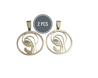 MICMIF Halsketting hart medaillon met heilige familie Maria, Jozef en Jezus, religieuze medaille amulet halsketting voor foto gepersonaliseerd