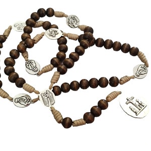 Servite Rosary Our Lady Of The Seven Sorrows  wood Beads Mater Dolorosa