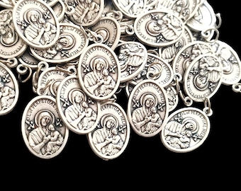 Medaille ONZE LADY van Altijddurende Bijstand - Marian medaille kettingbedel, katholieke heilige bedel, hangende Maria, OL altijddurende Bijstand