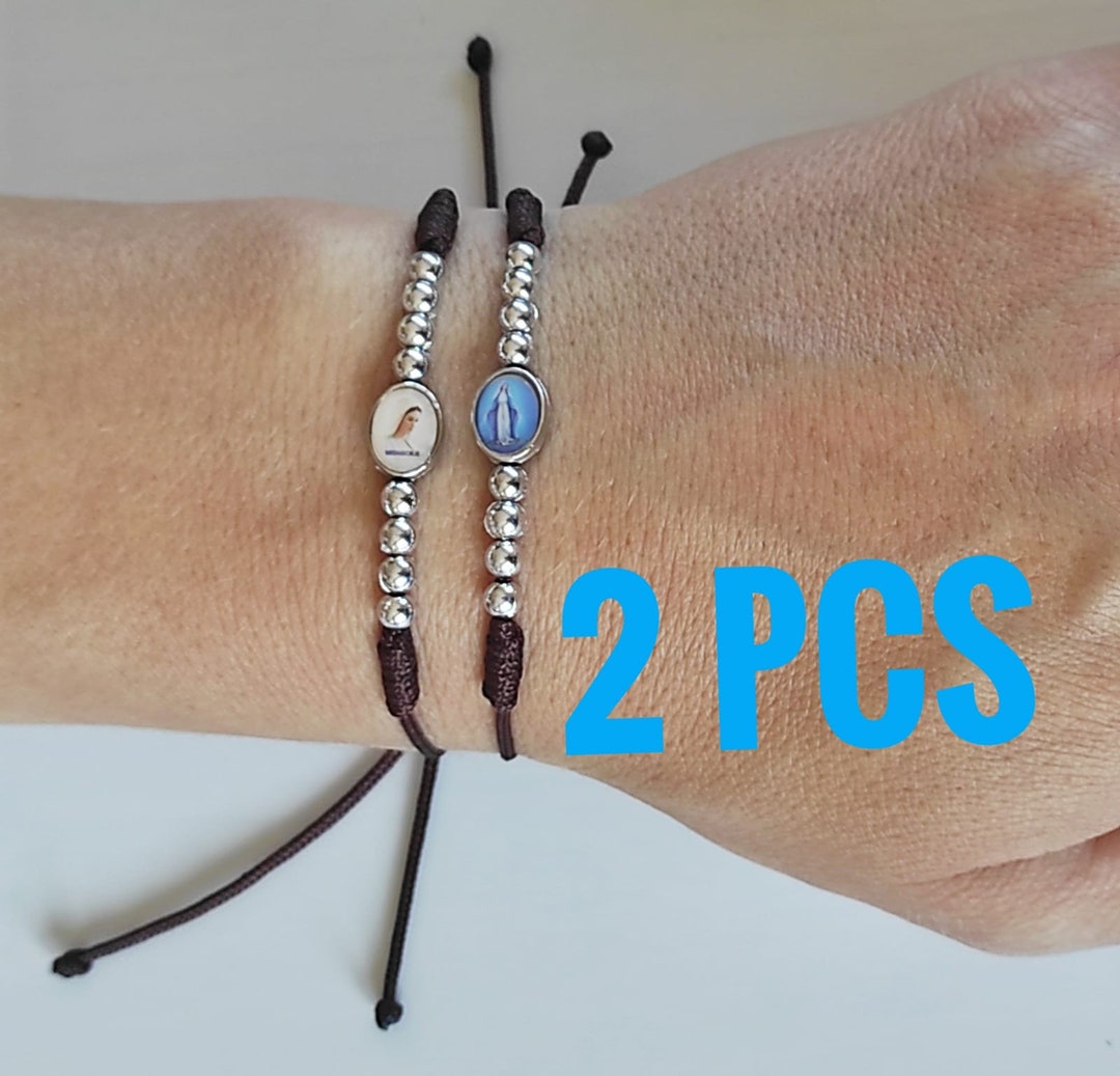 Miraculous Medal Bracelet Virgin Mary Bracelet Women Catholic Jewelry ...
