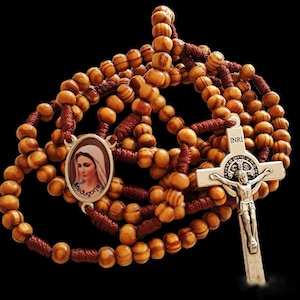 20 Decade Rosary St. Benedict Sacred Mysteries Rosary 15 Decade medals GIFT