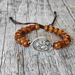 Saint St Joseph bracelet Rosary Patron jewelry Catholic medals Religious Gift Men Women Virgin  Mary Medjugorje
