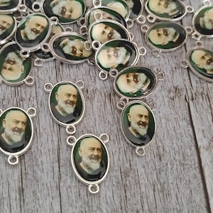 center rosary Wholesale Saint St Padre Pio  wholesale 10, 20, 50, 100 pcs, Holy medals, catholic medals Rosary Part