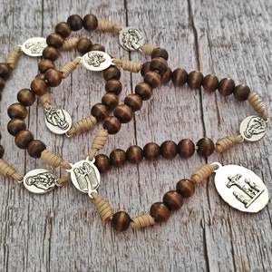 Servite Rosary Our Lady Of The Seven Sorrows wood Beads Mater Dolorosa