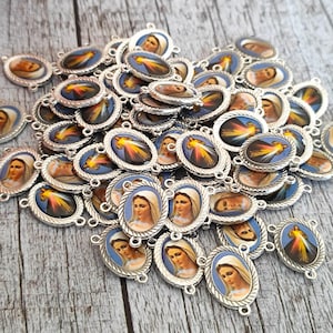 Wholesale center rosary Our Lady Virgin Mary  Jesus medals Rosary Part intersectors