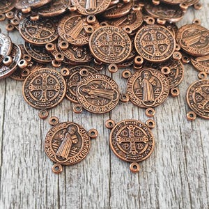 center rosary Wholesale Saint ST BENEDICT MEDALS wholesale 10, 20, 30 , 50 ,100 pcs, Holy medals, catholic medals Rosary Part