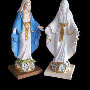 Statue Unserer Lieben Frau der Gnade, Statue der Jungfrau Maria Statue Unserer Lieben Frau, Statue Unserer Lieben Frau, Gartenstatue der Jungfrau Maria Madonna Skulptur Wunderbare Medaille