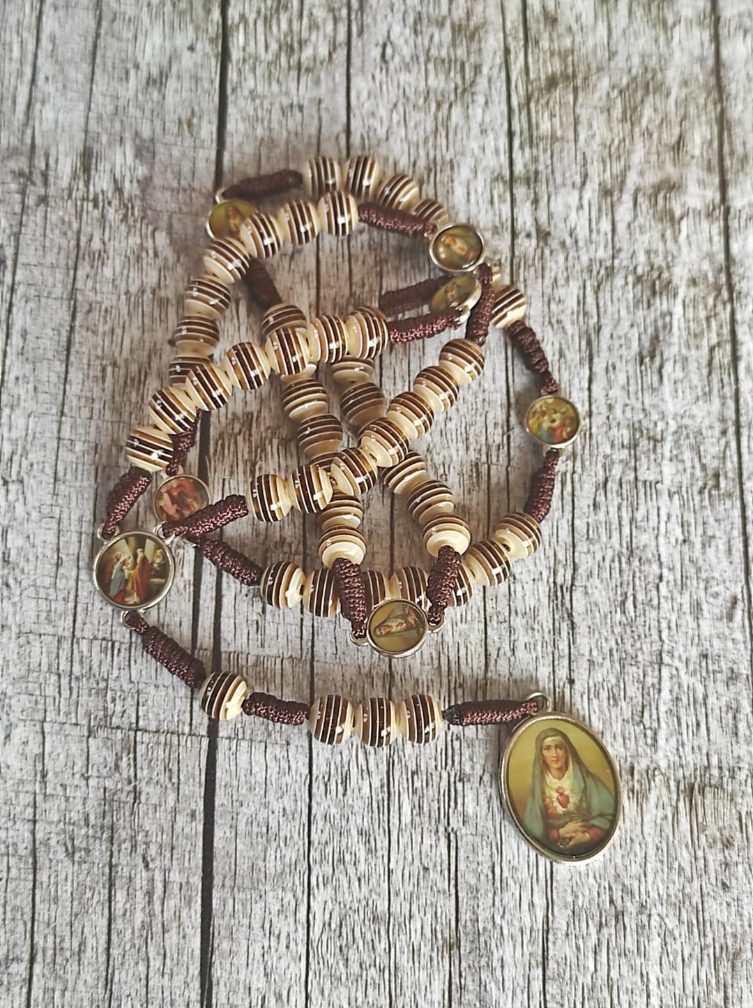 Servite Rosary Our Lady of the Seven Sorrows Mater Dolorosa - Etsy