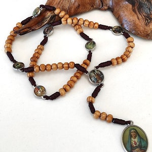 Servite Rosary Our Lady Of The Seven Sorrows Olive wood Beads Mater Dolorosa