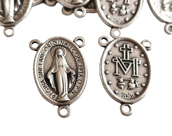 Miraculous Medal Rosary Centerpiece center rosary